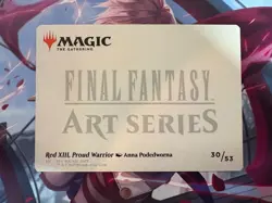 2025 MTG Final Fantasy Red XIII. Proud Warrior Art Series Gold Signature #30 - Image 2