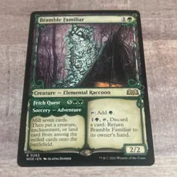 Bramble Familiar NM Fetch Quest Wilds of Eldraine 164 MTG x1 - Image 1