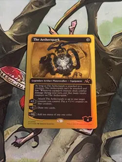 MTG: The Aetherspark (0496) First Place Foil Aetherdrift Extended Pr0xy NM - Image 1