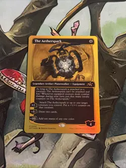 MTG: The Aetherspark (0496) First Place Foil Aetherdrift Extended Pr0xy NM - Image 2