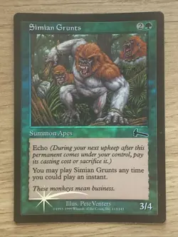 Simian Grunts Foil Urza's Legacy - Near Mint - Image 3
