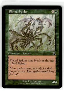 MTG Magic The Gathering Plated Spider Common Heavily Played - Image 3
