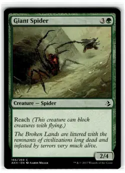 MTG Magic The Gathering Giant Spider Common Moderately Played - Image 1