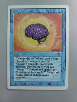 MTG Sleight of Mind Revised Edition Regular Rare LP See Picture - Image 3