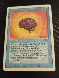 1994 Magic: The Gathering - Revised(3rd) - SLEIGHT OF MIND - Vintage - NM - Image 1