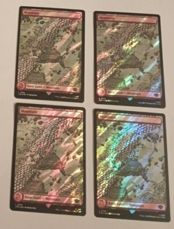 4x Mountain Surge Foil Misty 719 NM/M Lord of the Rings MTG Magic the Gathering - Image 3