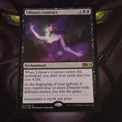 Liliana's Contract #107 (NM) Core Set 2019 M19 Magic MTG - Image 1