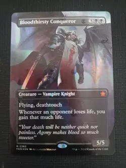 Bloodthirsty Conqueror (Borderless) (Mana Foil) Foundations Foil - Image 4