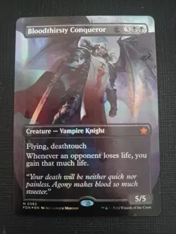 Bloodthirsty Conqueror (Borderless) (Mana Foil) Foundations Foil - Image 8