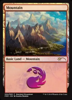 Mountain - Foil - 2018 Standard Showdown ~ Lightly Played Unique & Misc Promos M - Image 1