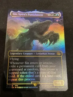 MtG Final Fantasy - Sin, Spira's Punishment (Borderless) Foil 0348 - Image 5