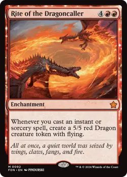 Rite of the Dragoncaller #92 | Near Mint | Foundations FDN | Magic MTG - Image 1