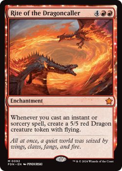 Rite of the Dragoncaller #92 | Near Mint | Foundations FDN | Magic MTG - Image 2