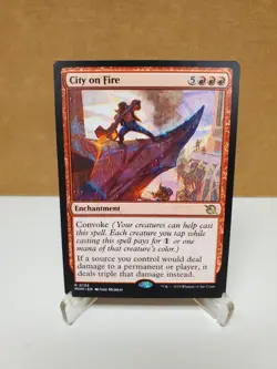 Magic: The Gathering MTG March of the Machine City on Fire - Image 1