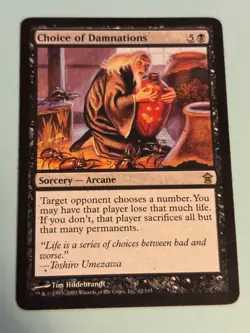 1x Choice of Damnations -  Saviors of Kamigawa  - Regular - Rare - Image 7