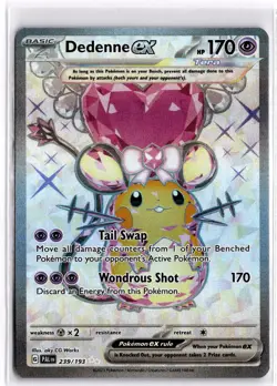 Pokemon TCG Dedenne ex (Full Art) 239/193 Sv02: Paldea Evolved Ultra Rare - Image 1