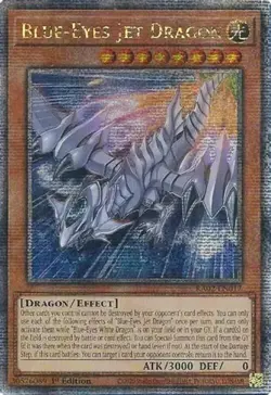 Yugioh! Blue-Eyes Jet Dragon - RA02-EN017 - Quarter Century Secret Rare - 1st Ed - Image 1