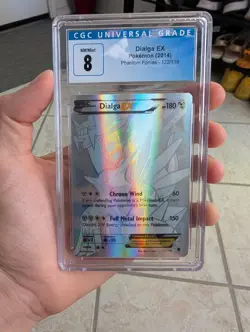 2014 Pokemon  XY Phantom Forces 122 Full Art DIALGA EX CGC 8 (Regrade to PSA 9?) - Image 13