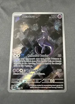 MEWTWO Black Star PROMO Pokémon Card 52 FULL ART SVP #052 RARE 151 - Image 3
