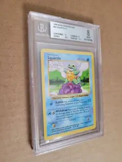 1999 Pokemon Shadowless Base Set Squirtle #63 BGS 8 - Image 9