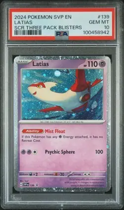PSA 10 GEM MINT LATIAS Cosmos Holo Pokemon Sc SVP Black Star Promo 139 - Image 3