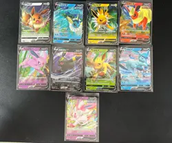 2025 Pokemon S-Chinese Gem Pack Vol.2 FULL SET OF EEVEELUTIONS V HITS ALL 9 - Image 2