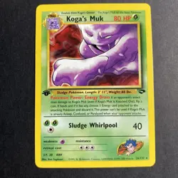 Koga's Muk 26/132 Gym Challenge 1st Edition Non-Holo Rare Pokemon Card LP - Image 1