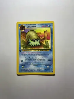 Pokémon TCG Omanyte Fossil 52/62 Common First Edition - Image 3