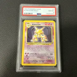 Pokémon TCG Alakazam Base Set Unlimited Holo Rare #1 1/102 PSA 8 NM-MT 🔥 - Image 5