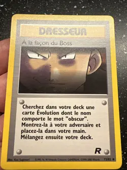 Pokemon Card Wizard Team Rocket A la Façon Du Boss Trainer 73/82 French Fr - Image 25