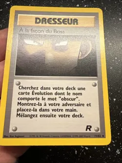 Pokemon Card Wizard Team Rocket A la Façon Du Boss Trainer 73/82 French Fr - Image 4