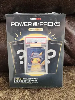 Gamestop Pokemon Power Pack Series 2; PSA 8+ Card & 2 Booster Packs - Image 1