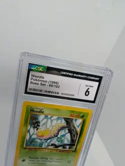 Weedle 69/102 - Base Set Vintage - Pokemon TCG Card - Graded - CGC 6 EX / NM - Image 2