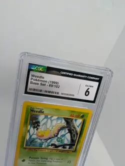 Weedle 69/102 - Base Set Vintage - Pokemon TCG Card - Graded - CGC 6 EX / NM - Image 6