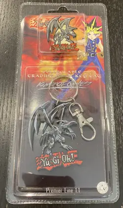 Yugioh ! Collectible Trading Pin & Key Tag Chain Red Eyes Black Dragon 2002 - Image 2