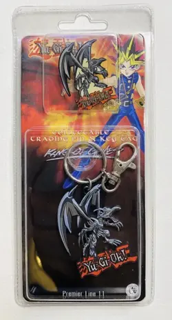 Yugioh ! Collectible Trading Pin & Key Tag Chain Red Eyes Black Dragon 2002 - Image 6