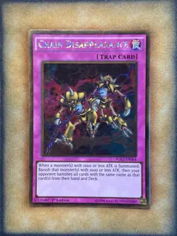 Yugioh Chain Disappearance PGL2-EN064 Gold Rare 1st Ed NM - Image 1