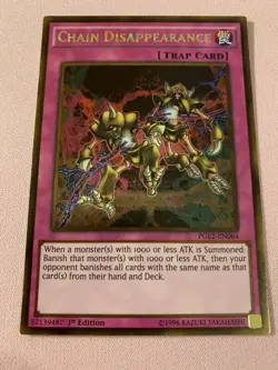 Yu-Gi-Oh! Chain Disappearance PGL2-EN064 Gold Rare 1st Ed Near Mint - Image 3