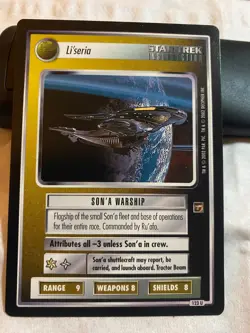 Star Trek CCG 1E TMP Set LI'SERIA Card - Image 1