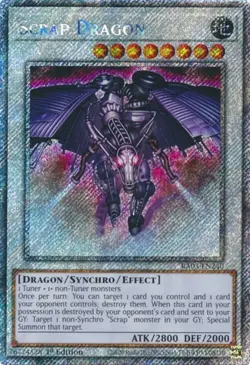 Yugioh! Scrap Dragon - RA03-EN240 - Platinum Secret Rare - 1st Edition Near Mint - Image 1