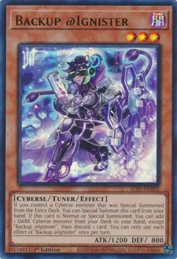 Backup @Ignister ALIN-EN002 - Ultra Rare - Near Mint 1st Edition YuGiOh! TCG - Image 1