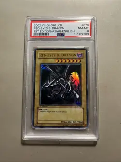 Yu-Gi-Oh! Red Eyes Black Dragon - LOB-070 1st Edition Asian English PSA 8 - Image 1