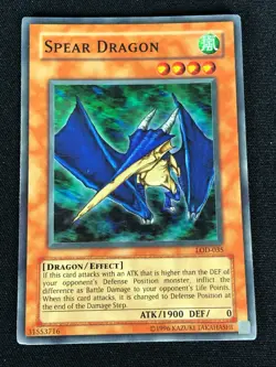 YUGIOH SPEAR DRAGON LOD-035 SUPER (MP) - Image 2