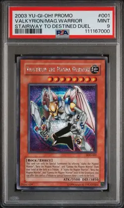 2003 Yu-Gi-Oh! Valkyrion the Magna Warrior SDD Secret Rare PSA 9 - Image 1