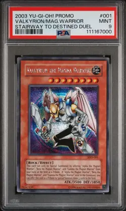 2003 Yu-Gi-Oh! Valkyrion the Magna Warrior SDD Secret Rare PSA 9 - Image 3