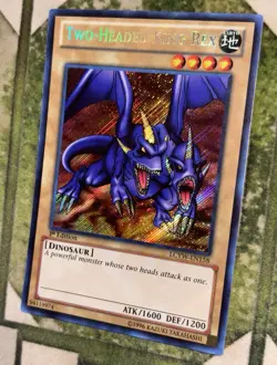 YuGiOh TWO-HEADED KING REX Secret Rare LCYW-EN158 - Image 1