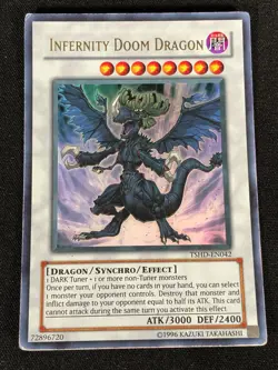 Yugioh Infernity Doom Dragon TSHD-EN042 Ultra (MP) - Image 2