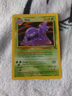 Muk 28/62 Non-Holo Rare Pokemon Card Unlimited Edition Fossil Set 1999 WOTC-LP - Image 1