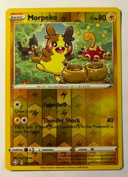 Morpeko 035/072 Reverse Holo Shining Fates Pokemon Card NM - Image 1