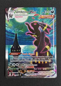 PokÃ©mon TCG Umbreon VMAX Holo Secret Rare Card Evolving Skies 215/203 Hunt Pack - Image 1